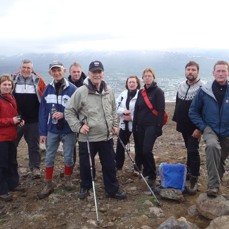 Hópurinn á toppnum