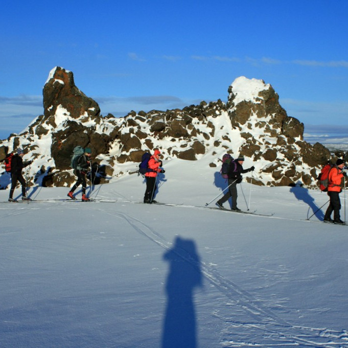 Við Hnýflana suðaustan Botnakofa á leið í Botna.
