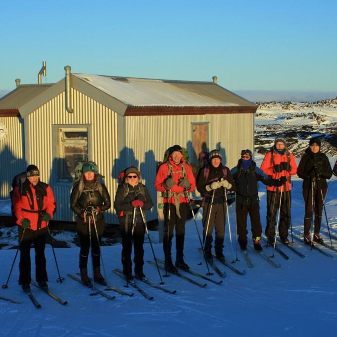 Haldið heim frá Botna í morgunsól og -16°C.