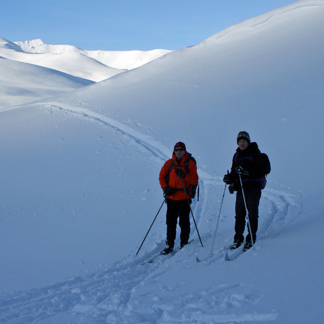 Í gili Fremri-Lambár að sunnan á Glerárdal.
