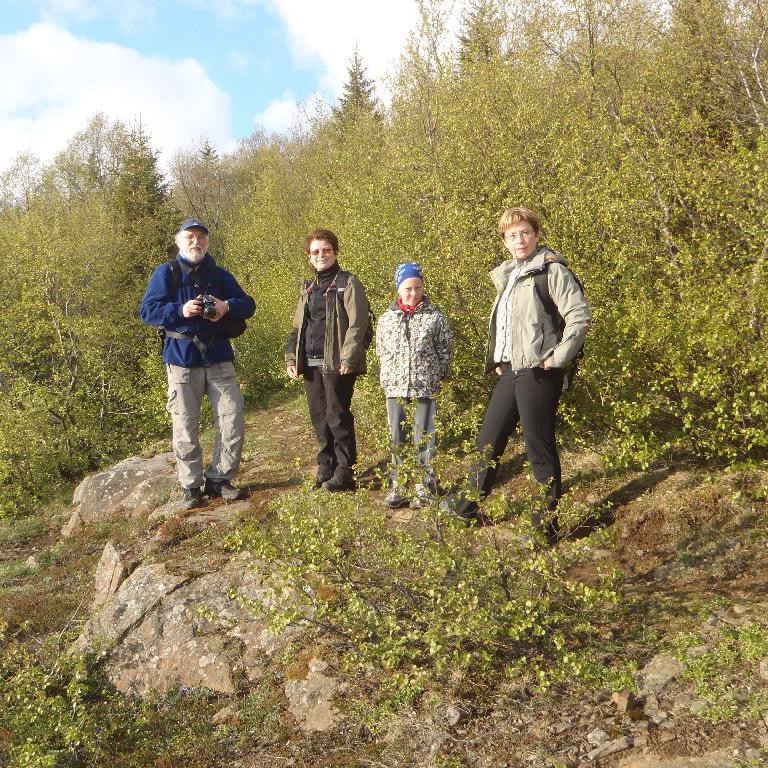 Gott veður var þegar gengið var um Vaðlareitinn.