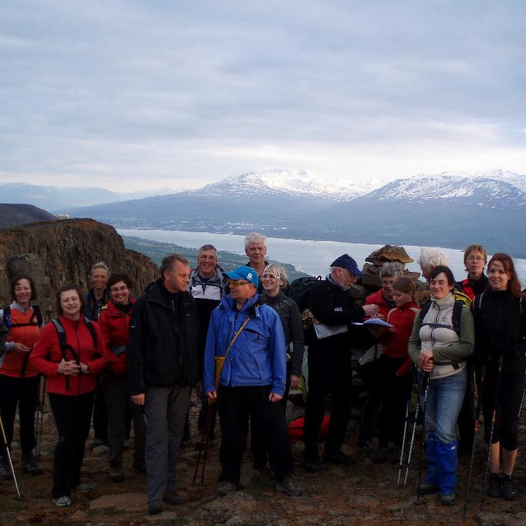 Hópurinn á toppnum