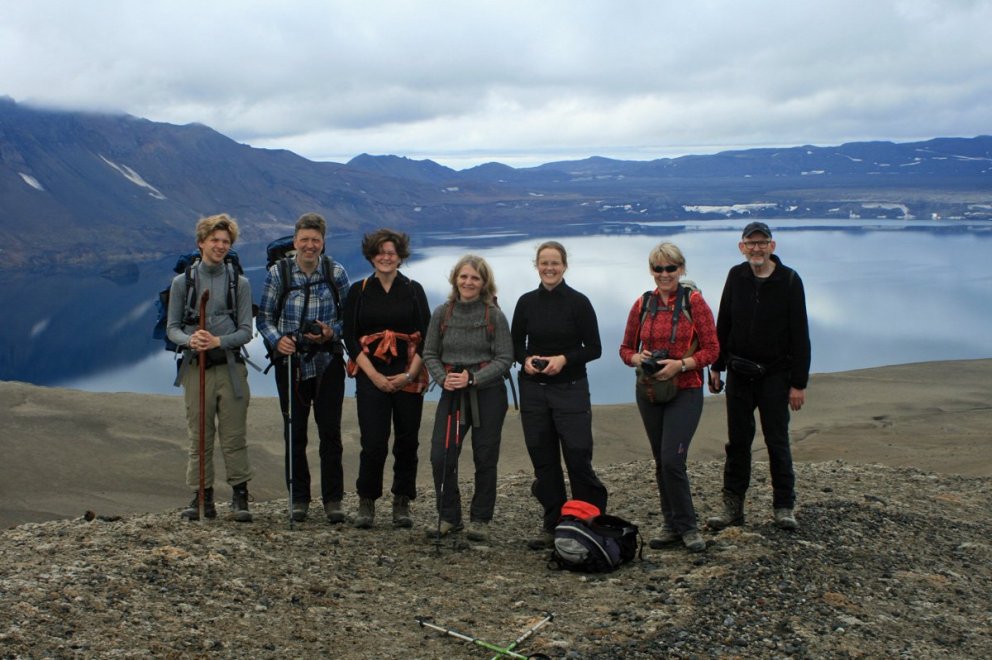 Gönguhópur FFA á austurbarmi Öskju þ. 21.07.2018