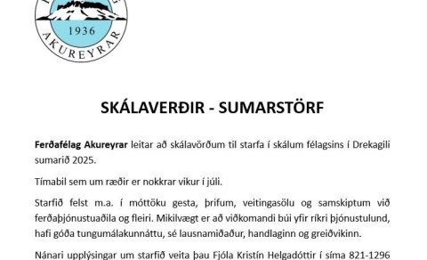 Skálavarsla í júlí 2025